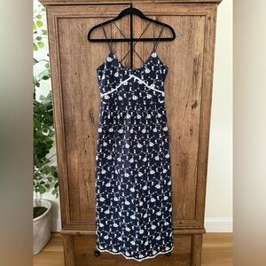 Embroidered Midi Dress